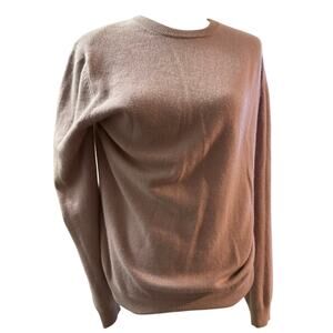 ZARA Man 100% Cashmere Crew Neck Sweater, Dusty Rose, Men's Size Large